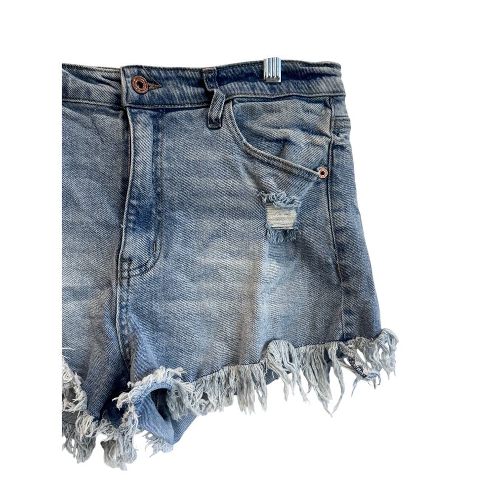 Re/Generation by One Teaspoon High Rise Distressed Denim Shorts Sz 11/30 summer - Picture 3 of 6